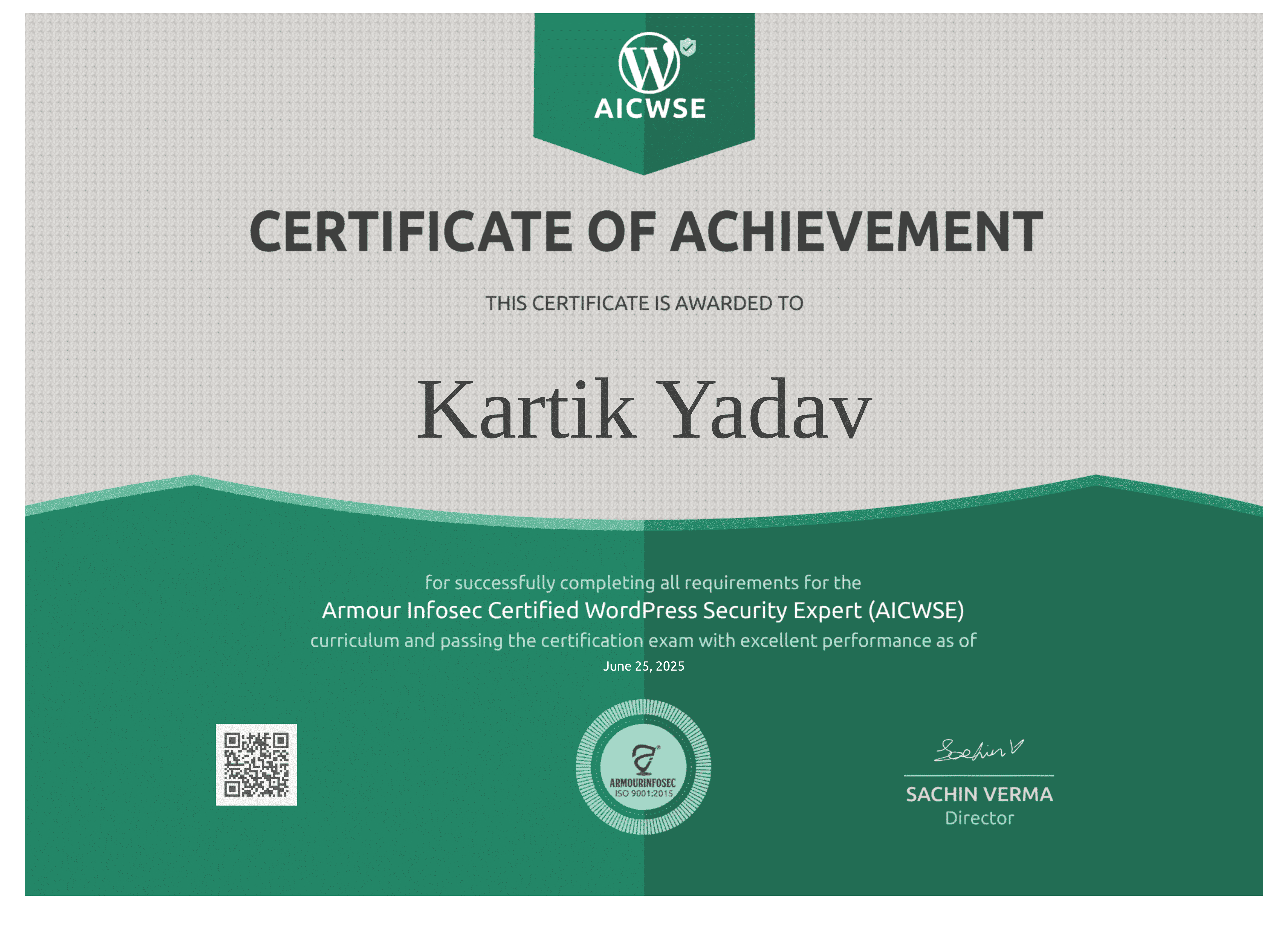 Certified WordPress Security Expert